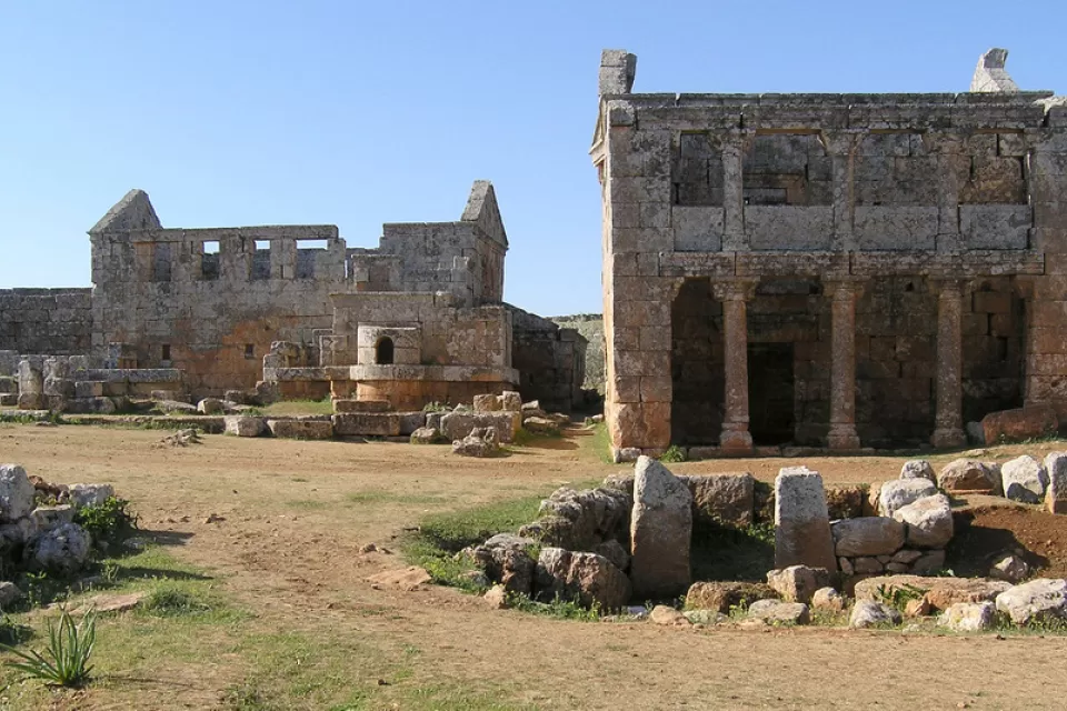 Ruins of ancient town at Serjilla, Syria